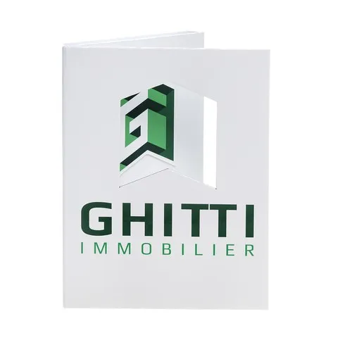 Set de bureau premium en couverture rigide avec volet et découpe personnalisée