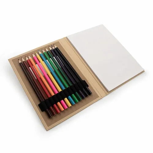 Set de crayons de couleur, carnet de notes | Paddy