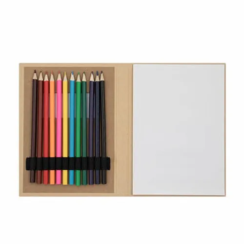 Set de crayons de couleur, carnet de notes | Paddy