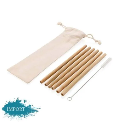 Set de pailles en bambou