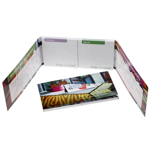 Set horizontal de blocs adhésifs avec couverture carton élargie