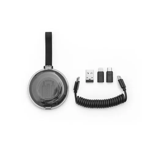 SHELDON. Étui compact avec câble spiralé à chargement ultra-rapide et adaptateurs