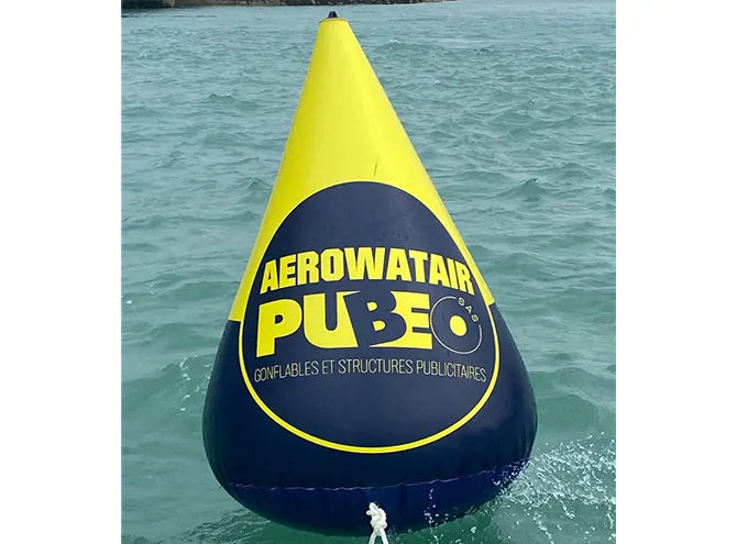 Produit de signalétique sur eau publicitaire pour des évènements