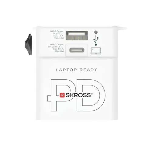 SKROSS Adaptateur de voyage universel MUV 65W PD avec USB
