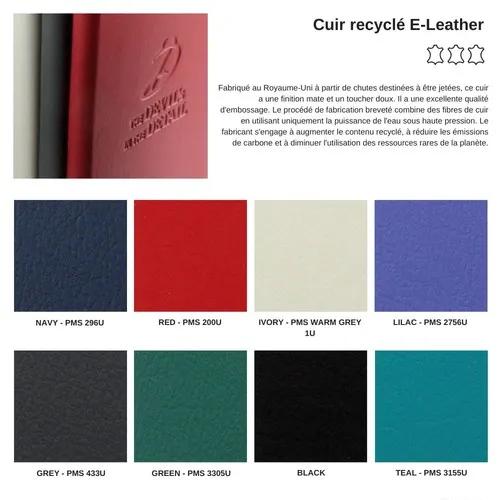 Sous main A3 avec tapis de souris en cuir recyclé