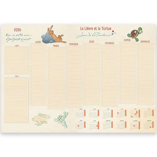 Sous-mains 2026 | Jean de la Fontaine