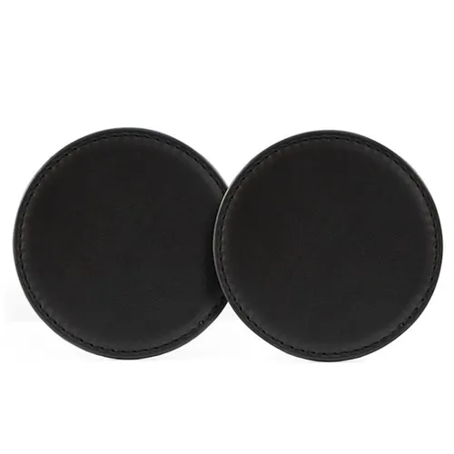 Sous verre rond en cuir Nappa Sandringham