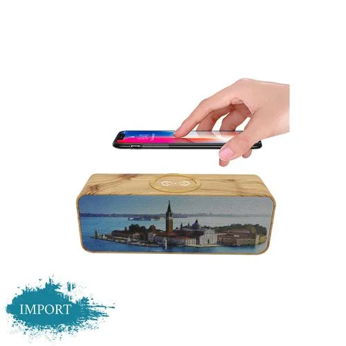 Speaker Bluetooth  2 en 1 bois