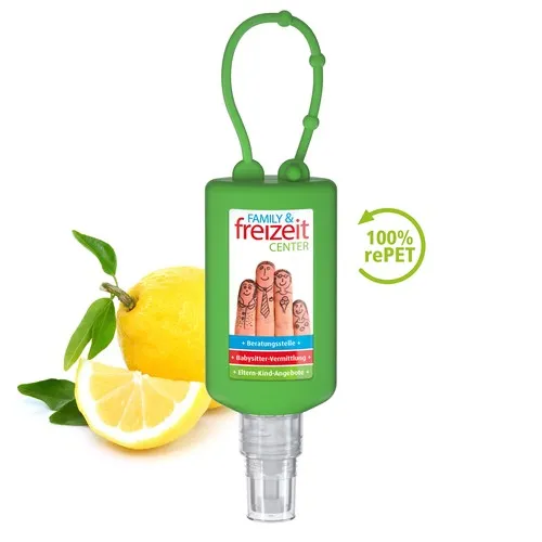 Spray de nettoyage des mains, Bumper de 50 ml, vert, Body Label  (R-PET)