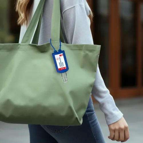 Spray désinfectant pour les mains,Bumper de 50 ml, bleu, Body Label  (R-PET)