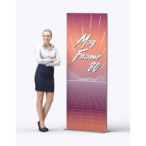 Stand auto-portant en aluminium 80 x 200 cm