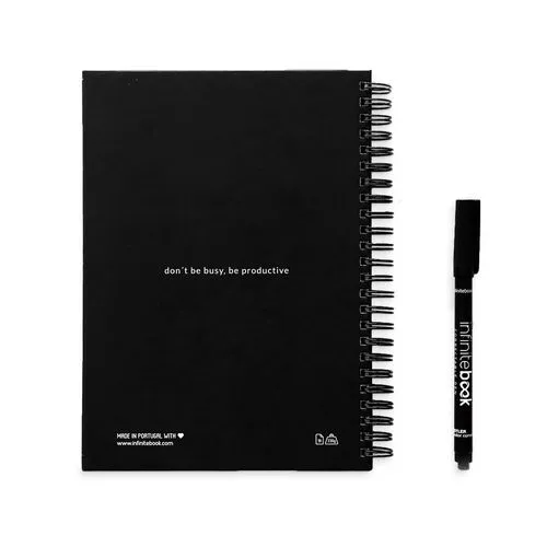 STARTER KIT INFINITE PLANNER A5. Le set comprend un "infinite Diary", un kit de nettoyage, un marqueur et un porte-marqueur