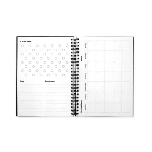 STARTER KIT INFINITE PLANNER A5. Le set comprend un "infinite Diary", un kit de nettoyage, un marqueur et un porte-marqueur