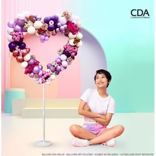 Support à ballons cœur H 150 cm avec lest water bag