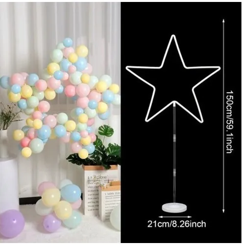 Support à ballons étoile H 150 cm avec lest water bag