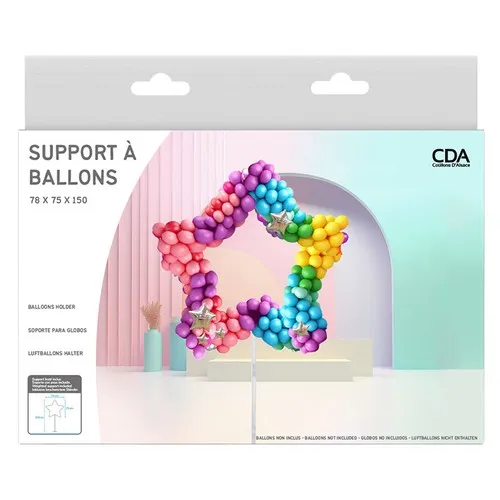 Support à ballons étoile H 150 cm avec lest water bag