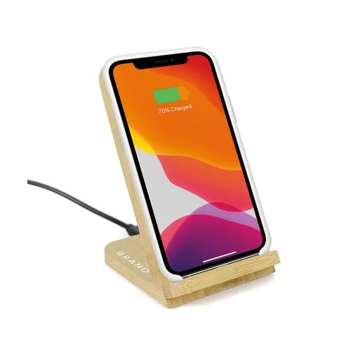 Support Chargeur à induction en Bambou