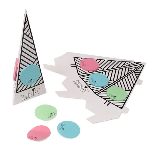 Support de bureau en forme de sapin avec notes adhésives – Cadeau d’entreprise de Noël écologique et personnalisable