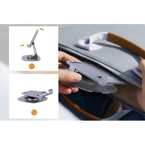 Support de téléphone et tablette de bureau pliable en aluminium