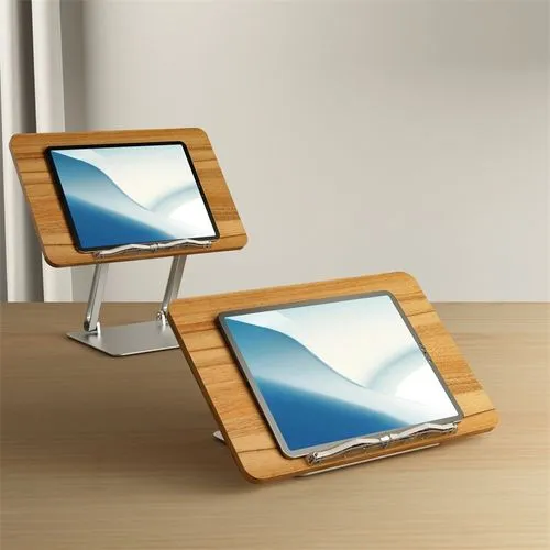 Support en bois et aluminium pour notebook et tablettes