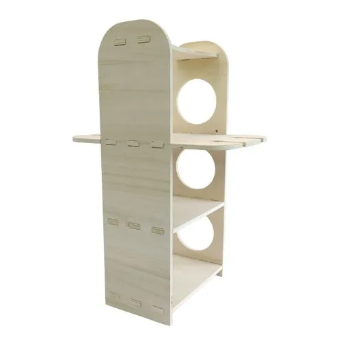 SUPPORT EN BOIS POUR BOUTEILLES ET TASSES IMP NON INCLUS