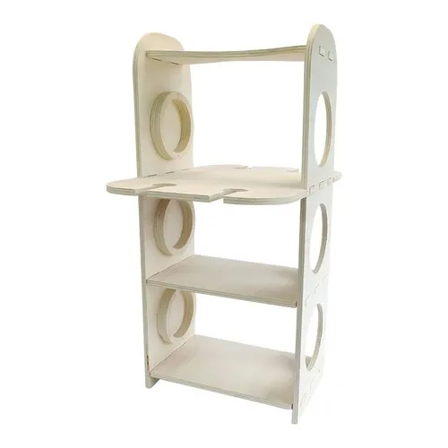 SUPPORT EN BOIS POUR BOUTEILLES ET TASSES IMP NON INCLUS