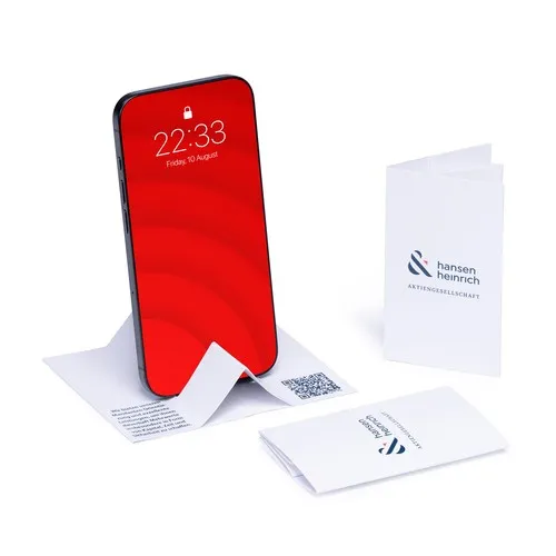 Support pour téléphone et porte-cartes de visite en un