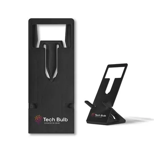 SUPPORT TELEPHONE REPLIABLE EXTRA-PLAT EN MATIERE RECYCLEE