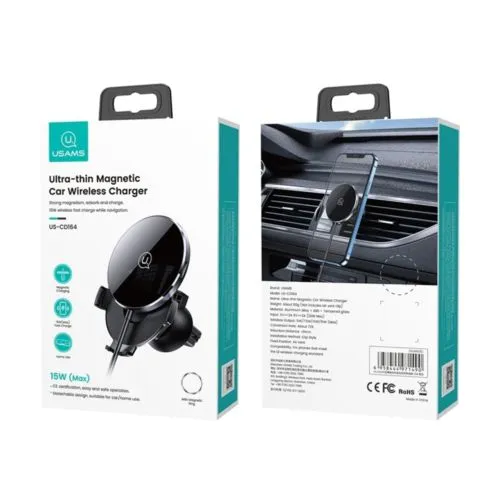 Support vehicule grille aeration Usams avec chargeur à induction - CD164