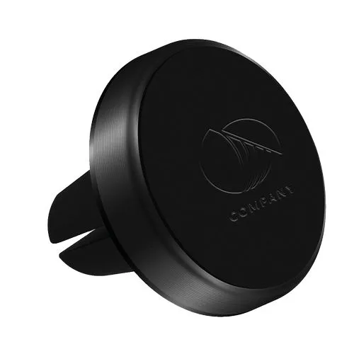 Support Voiture en métal Grille aération aimanté + 1 plaque - Noir