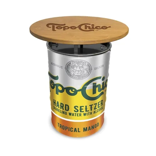 Table Baril Full Colour avec Plateau Pinewood