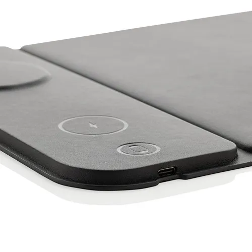 Tapis de souris chargeur 15W 3 en 1 en PU RCS Swiss peak