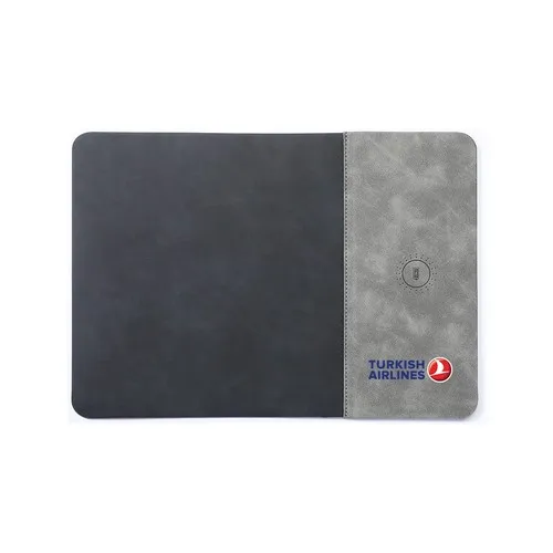 Tapis de Souris en Cuir avec Chargeur Sans Fil 15W Rapide