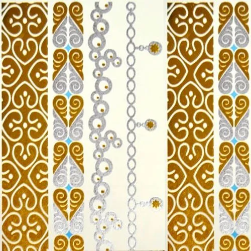 Tatouage temporaire promotionnel avec effet métallique en or ou en argent 50x25mm