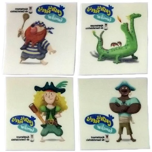 Tatouage temporaire promotionnel avec impression offset en couleur 40x40mm