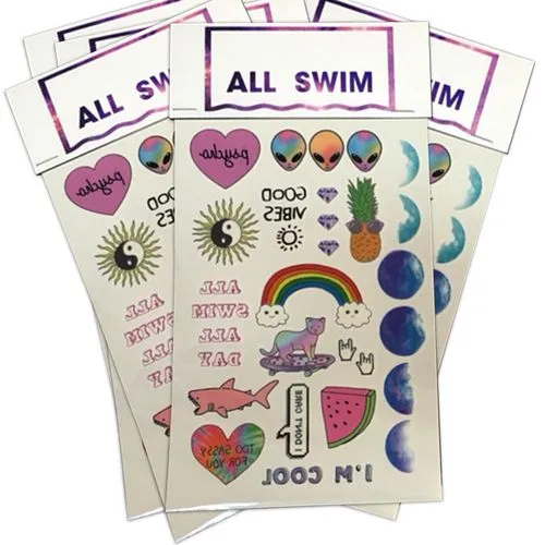 Tatouage temporaire promotionnel avec impression offset en couleur 75x75mm