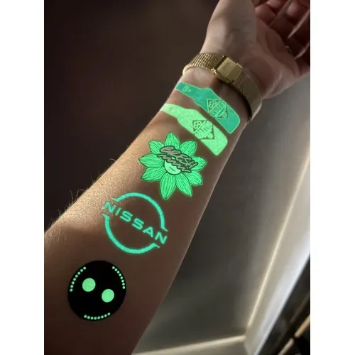 Tatouages ​​fluorescents - 4 x 4 cm