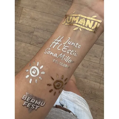 Tatouages ​​métalliques personnalisés - 6 x 6 cm