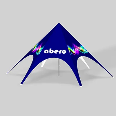 Tente etoile 10m avec mat central