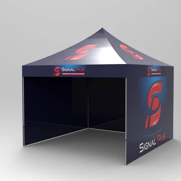 Tente pliante aluminium personnalisée pour événements professionnels
