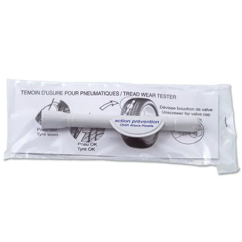 TESTEUR USURE DE PNEUS EN SACHET INDIVIDUEL AVEC NOTICE