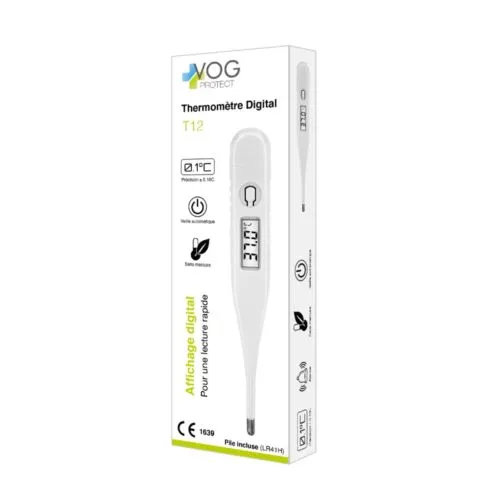 Thermométre Rectal Embout Rigide avec lecture digitale