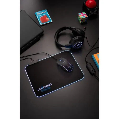 THORNE MOUSEPAD RGB. Tapis de souris gaming avec lumières LED RGB en polyester