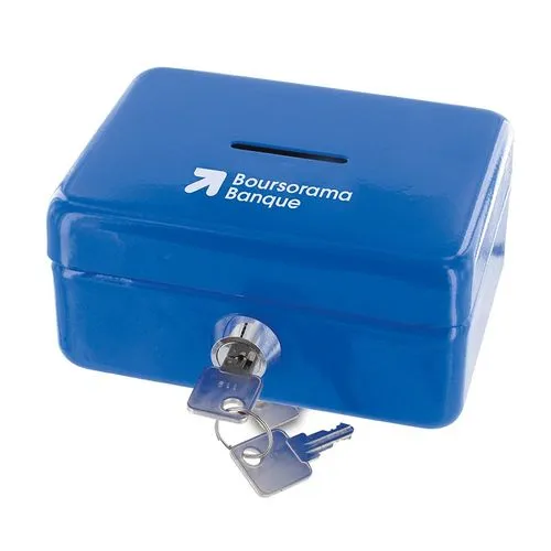 TIRELIRE BOITE METALLIQUE A CLE