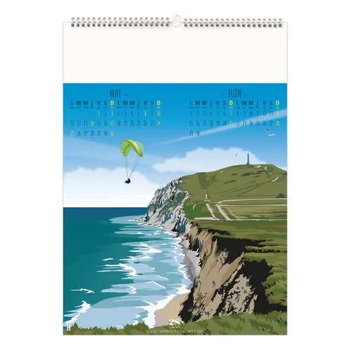 TOUR DE FRANCE VINTAGE 2026 - 6 FEUILLETS - RELIURE BAGUETTE - MARQUAGE 1 COULEUR