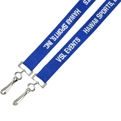 Tours de cou économiques pour évènements avec double attache - Impression une couleur