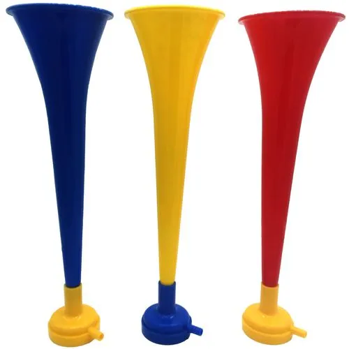 Trompette d'animation 30 cm aux couleurs combinées