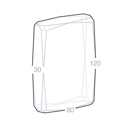 Trophée rectangle facetté en verre