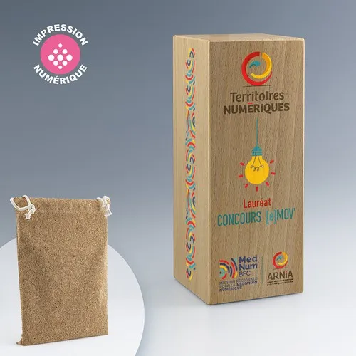 Trophée rectangulaire en bois