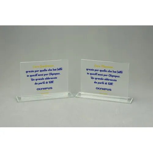 Trophée rectangulaire horizontale en verre personnalisable